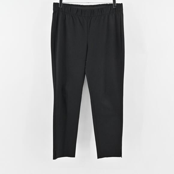 EILEEN FISHER Black Pull On Pants Womens Size S High Rise‎ Slim Straight Ankle - Picture 1 of 11